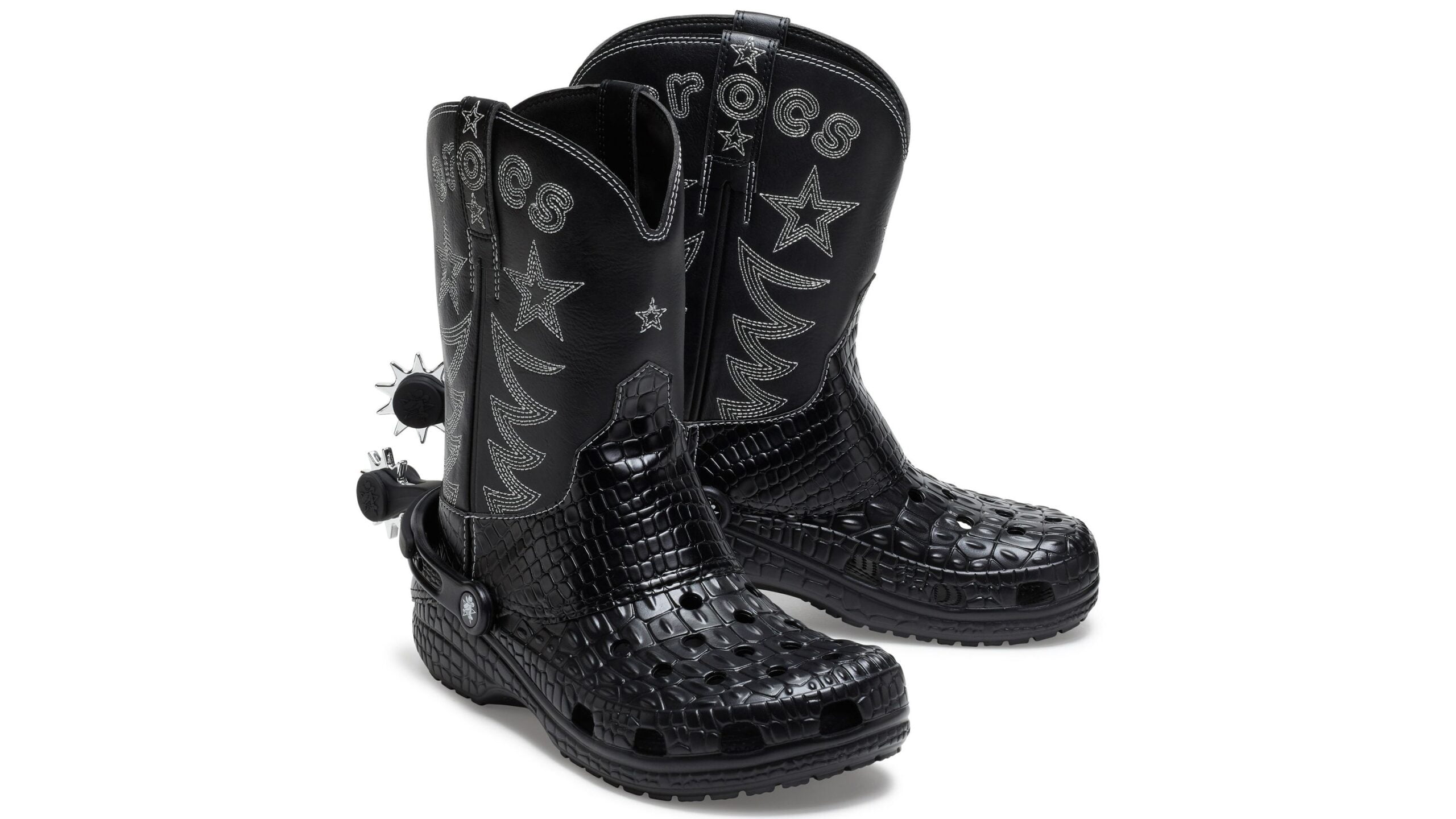Crocs Unveils Spur-Studded Cowboy Boot - Prepare to Be Amazed! 1 crocs cowboy boots