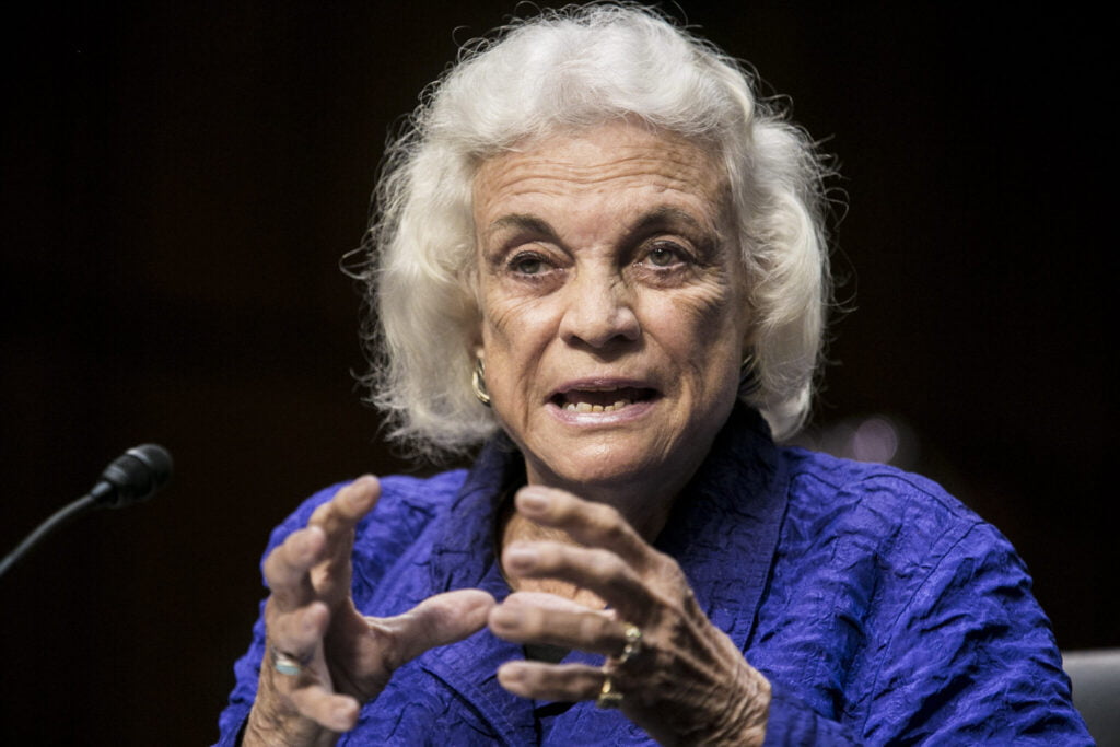 Sandra Day O'Connor, the first woman on the Supreme Court, dies at 93 1 Former Supreme Court Justice Sandra Day O'Connor Testifies At Senate Hearing