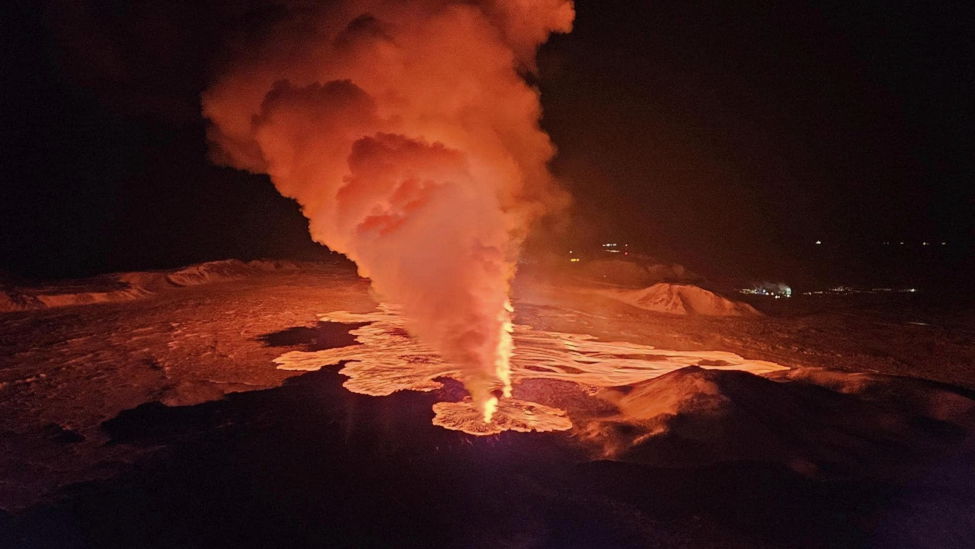 Iceland's volcano erupts for the 3rd time in 2 months. 1 Iceland's volcano erupts for the 3rd time in 2 months.