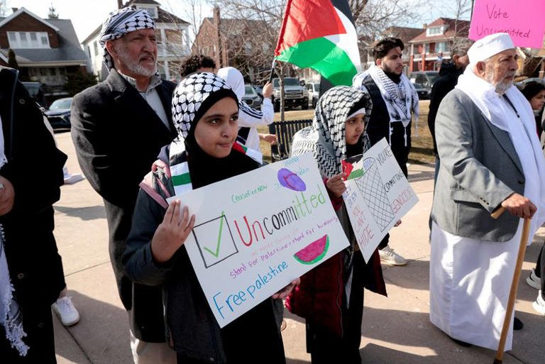 Biden Confronts Gaza Protest Vote in Michigan; Polls Indicate Trump Leading Over Haley 4 BB1iXVV4
