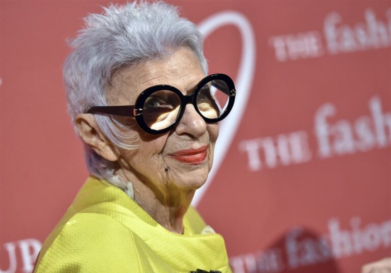 Iris Apfel, fashion icon known for her eye-catching style, dies at 102
