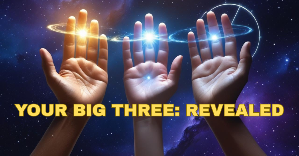 Sun, Moon & Rising: Decoding Your Astrological "Big Three" & Why They Matter More Than You Think 1 YOUR BIG THREE REVEALED(Sun, Moon & Rising)